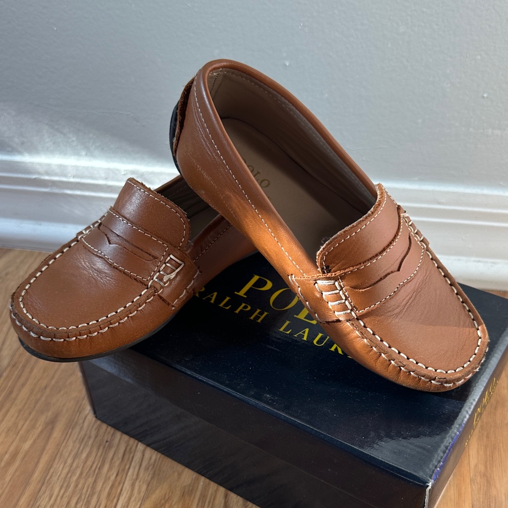 Polo By Ralph Lauren Kids Tan Leather Loafers